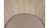 Низкое кресло ракушка Pearl Taupe на черных ножках №5