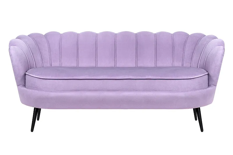 Диван ракушка для гостиниц Pearl Triple Purple на черных ножках в Москве Диван ракушка для гостиниц Pearl Triple Purple на черных ножках
