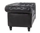 Диван из черной кожи Chesterfield Black Leather 2S №2
