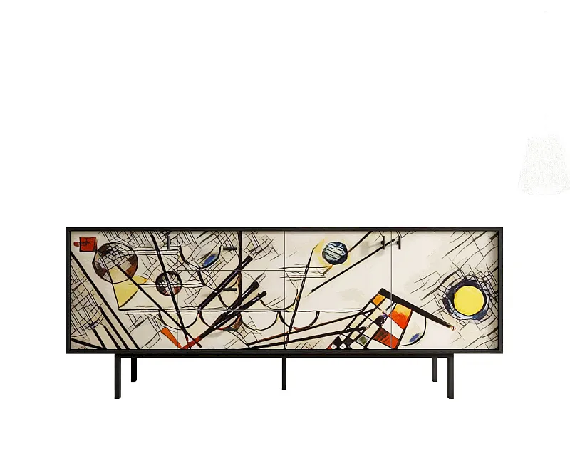 Комод с тремя дверками и тремя ящиками "Эмерсон (Emerson)" by Kandinsky арт EM07/Print_01 в Москве Комод с тремя дверками и тремя ящиками "Эмерсон (Emerson)" by Kandinsky арт EM07/Print_01