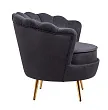 Низкое кресло ракушка Pearl Black №2