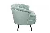 Диван ракушка для гостиниц Pearl Triple Green на черных ножках №2