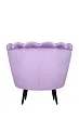 Низкое кресло ракушка Pearl Purple на черных ножках №3