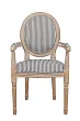 Мягкий стул с подлокотниками Volker Arm Black Pinstripe №0