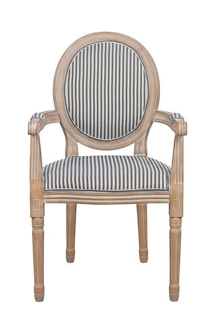 Мягкий стул с подлокотниками Volker Arm Black Pinstripe в Москве Мягкий стул с подлокотниками Volker Arm Black Pinstripe