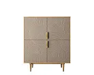 Большой комод с четырьмя дверками "Лайн (Line)" R19/beige №0