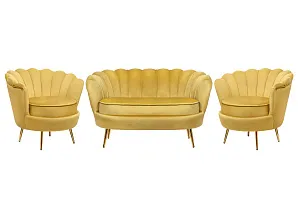 купить Комплект кресел и дивана ракушка Pearl Double Yellow