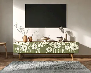 красивые Комод "Бербер (Berber)" с ящиками низкий под TV арт BB19/Print_53 на заказ