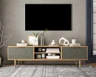 Комод "Лайн (Line)" с нишей низкий под TV R27/browngrey №3