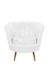 фото Низкое кресло ракушка Pearl White