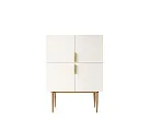 Малый комод с четырьмя дверками на высоких ножках "Лайн (Line)" LN13/GR1/beige №0