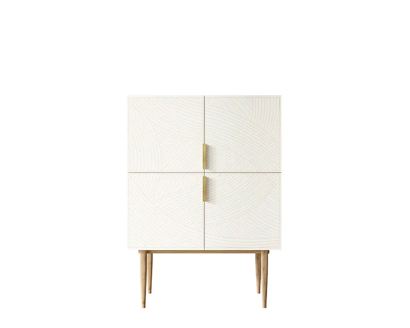Малый комод с четырьмя дверками на высоких ножках "Лайн (Line)" LN13/GR1/beige в Москве Малый комод с четырьмя дверками на высоких ножках "Лайн (Line)" LN13/GR1/beige