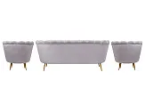 Комплект кресел и дивана ракушка Pearl Triple Grey №2