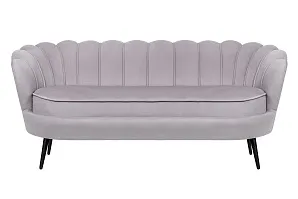 Дизайнерский диван для гостиниц Pearl Triple Grey на черных ножках в интернет-магазине