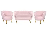 Комплект кресел и дивана ракушка Pearl Double Pink V2 №0