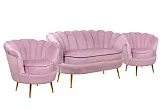 Комплект кресел и дивана ракушка Pearl Double Pink №1