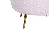 Низкое кресло ракушка Pearl Pink Boucle №6