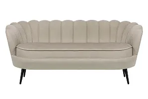 купить красивый Диван ракушка для гостиниц Pearl Triple Taupe на черных ножках в интернет-магазине