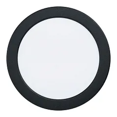 фото 99212 Светодиодный встраиваемый светильник FUEVA 5, 11W (LED), ?166, ET26, IP44, 1350lm, 3000K, сталь, черный