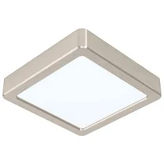 99239 Светодиодный накладной светильник FUEVA 5, 10,5W (LED), 160х160, H28, 1200lm, 3000K, сталь, нике на заказ в интернет-магазине