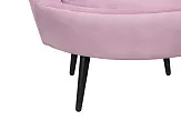 Кресло ракушка Pearl Pink на черных ножках №6