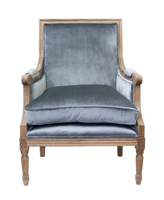 Классическое кресло Coolman Grey Velvet в Москве Классическое кресло Coolman Grey Velvet в Москве