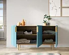 Комод с тремя дверками "Лайн (Line)" LN02/GR1/blue №1