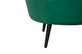 Диван ракушка для гостиниц Pearl Triple Green V2 на черных ножках №6