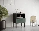 Тумбочка с нижним ящиком "Николь (Nicole)" арт NEM17G Зеленый №2