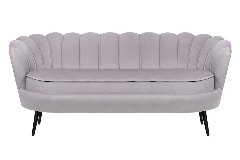 Дизайнерский диван для гостиниц Pearl Triple Grey на черных ножках в Москве Дизайнерский диван для гостиниц Pearl Triple Grey на черных ножках