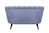 Диван ракушка Pearl Double Blue на черных ножках №3