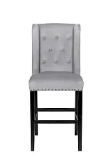 красивый Дизайнерский барный стул Skipton Grey Velvet в интернет-магазине