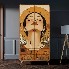 стильные Шкаф в скандинавском стиле "Эллипс (Ellipse)" с ящиками арт EL15/Art09
