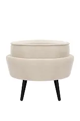 купить Пуф Pearl Adorn Beige на черных ножках в интернет-магазине