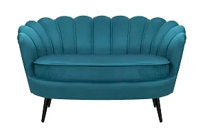 заказать Диван ракушка Pearl Double Marine Velvet на черных ножках