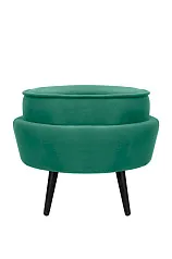 фото Пуф Pearl Adorn Green V2 на черных ножках в интерьере
