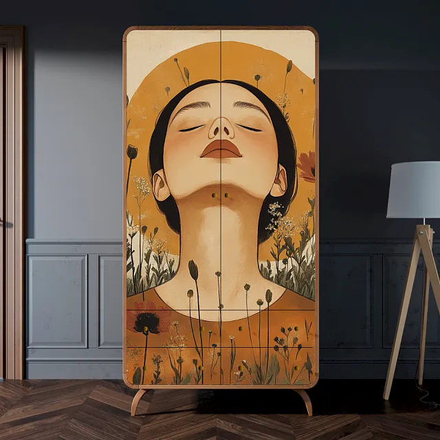 Шкаф в скандинавском стиле "Эллипс (Ellipse)" с ящиками арт EL15/Art09 в Москве Шкаф в скандинавском стиле "Эллипс (Ellipse)" с ящиками арт EL15/Art09