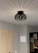900792 Потолочный светильник MOGANO 3, 1X40W (E27), H180, ?280, сталь, черный №0