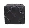 Дизайнерский пуф Amrit Black Leather №1