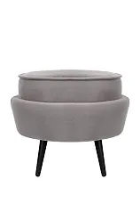 купить Пуф Pearl Adorn Grey на черных ножках