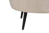 Низкое кресло ракушка Pearl Taupe на черных ножках №6