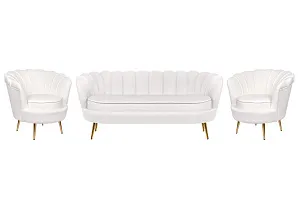 купить красивый Комплект кресел и дивана ракушка Pearl Triple Beige в интернет-магазине