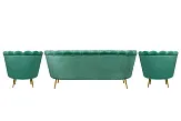 Комплект кресел и дивана ракушка Pearl Triple Green V2 №2