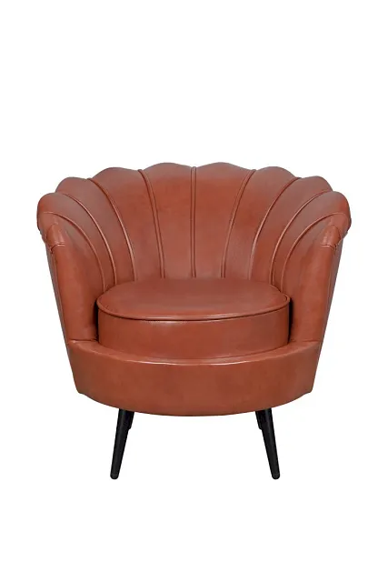 Низкое кресло ракушка Pearl Brown на черных ножках в Москве Низкое кресло ракушка Pearl Brown на черных ножках
