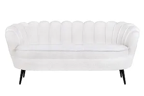 стильный Диван ракушка для гостиниц Pearl Triple Boucle на черных ножках на заказ