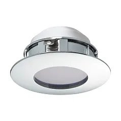 заказать стильные 95818 Светодиодный встраиваемый светильник PINEDA, 1х4,9W(LED), ?78, IP44, пластик, хром