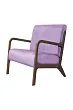 Низкое кресло с деревянными подлокотниками Mody Purple фиолетовое №0