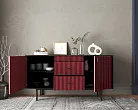 Комод две дверки и три ящика "Эмерсон (Emerson)" арт EM08/red/L №1