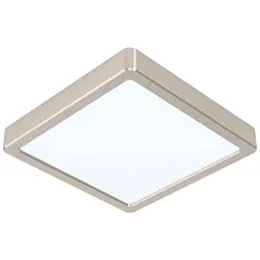 фото 99241 Светодиодный накладной светильник FUEVA 5, 16,5W (LED), 210х210, H28, 1800lm, 3000K, сталь, нике