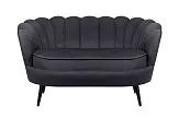 Дизайнерский диван Pearl Double Black на черных ножках №0